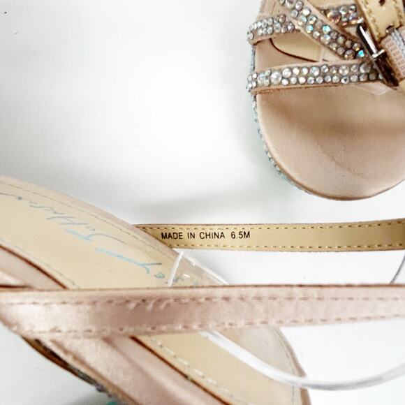 Blue By Betsey Johnson Sb-adde Jeweled Strappy Heeled Sandals Womens Size 6.5M - Picture 9 of 10